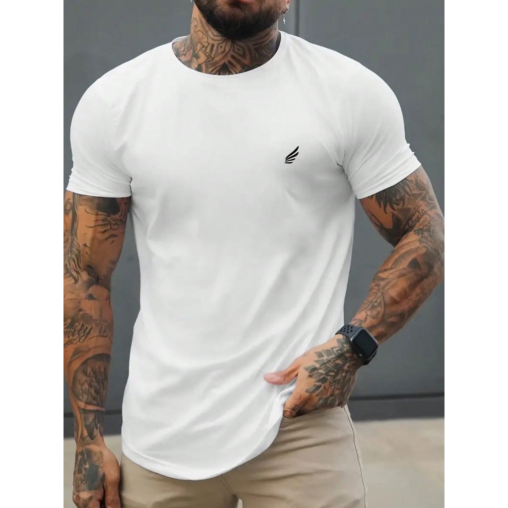 Camiseta Masculina Camiseta Minimalista Lançamento Camisa 100% Algodão Camisa a Unissex Confortável Oversized