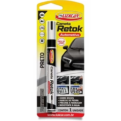 CANETA REPARO PINTURA AUTOMOTIVO PRETA - LUXCAR