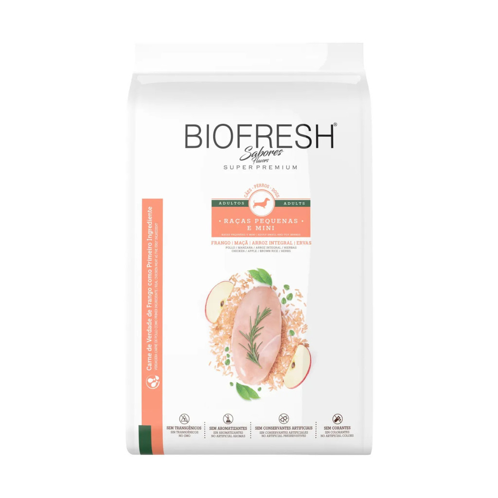 Ração Biofresh Cão Adulto Pequeno E Mini Sabor Frango 10kg
