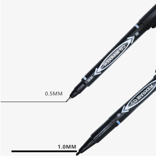 Kit 6/3/1 Caneta CD DVD Marcador Permanente Preto Ponta Fina Duas Pontas Vermelho Azul Resistente Não Sai em Oferta na Shopee