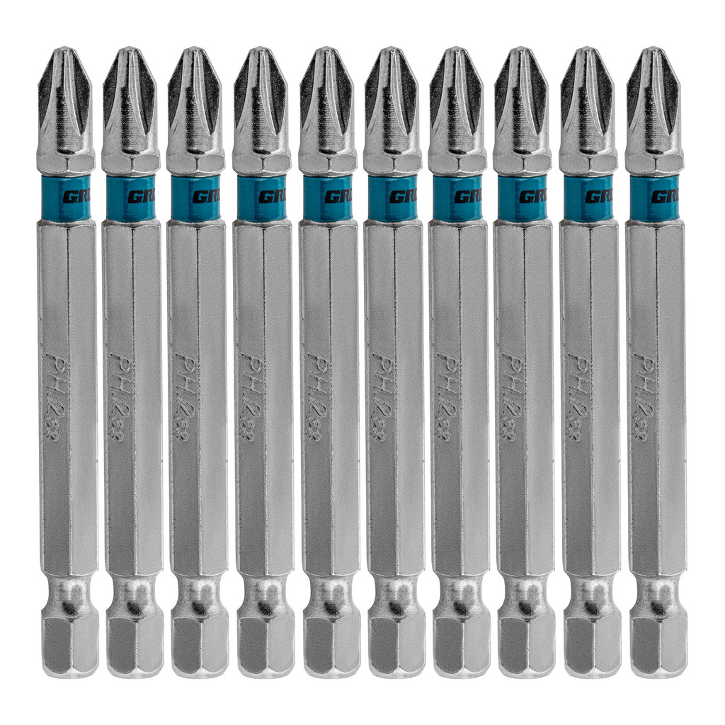 BITS PHILLIPS PH2, ACO CROMO MOLIBDENIO, 70MM, 10PCS // GROSS