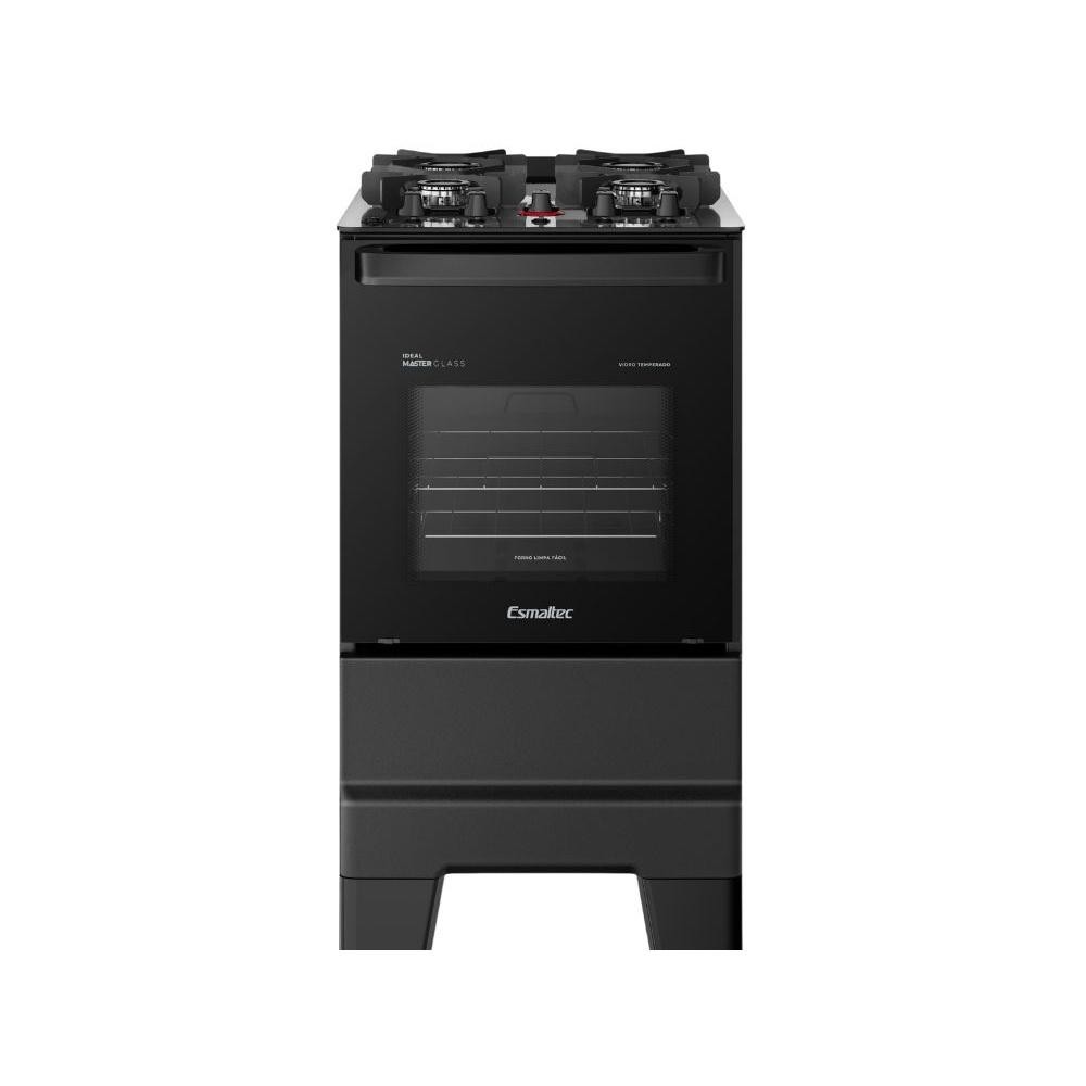 Fogão Esmaltec 4 Bocas Ideal Master Glass Mesa de Vidro Forno 50 Litros Preto T4VFP Bivolt
 em Oferta na Shopee