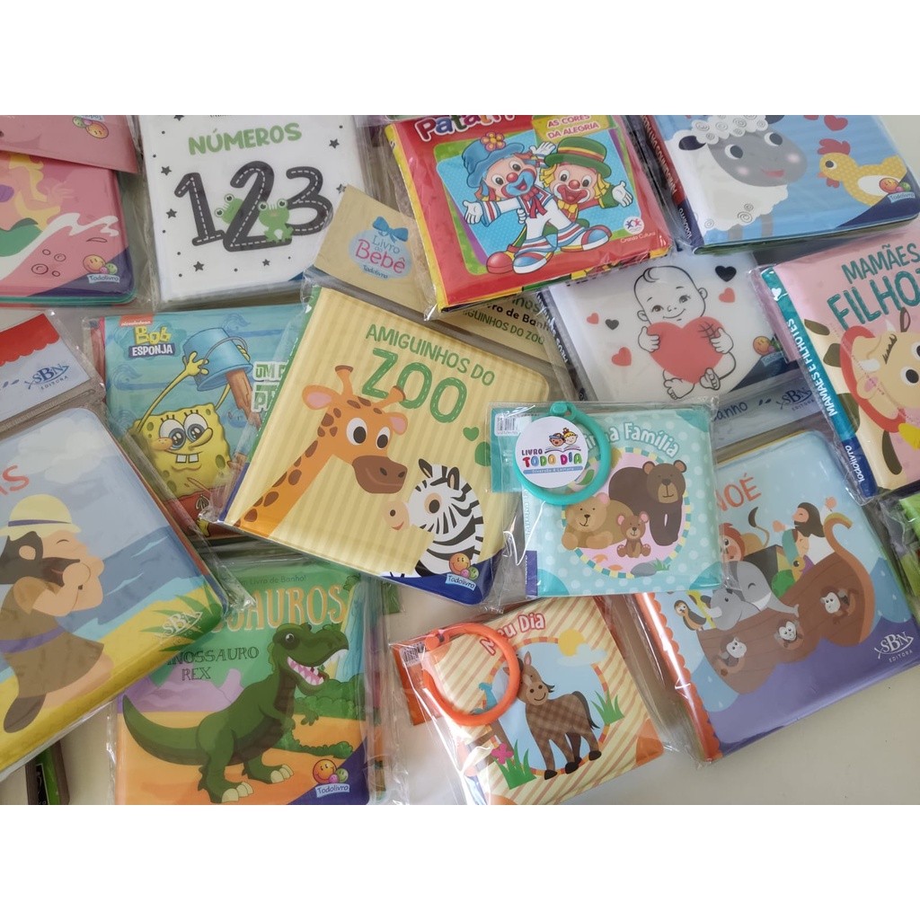 Livro de Banho Impermeável Brinquedo Colorido e Educativo para Bebê e Crianças