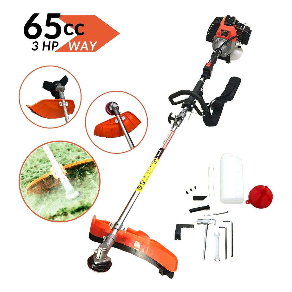 Roçadeira Gasolina 65cc Profissional 2 Tempos Completa Com Lâmina, Cinto e Carretel Nylon em Oferta na Shopee