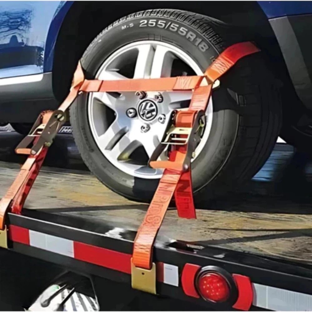 Conjunto 2 Cintas de Amarração com Catraca transporte de móveis caminhões, carros e motos 370kg