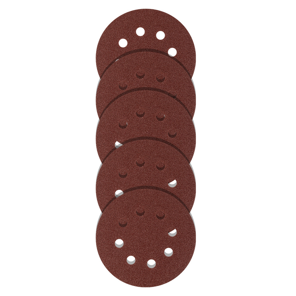 DISCO DE LIXA COM VELCRO, PERFURADO, GRAO 60, 125MM, 5 PCS // MTX em Oferta na Shopee