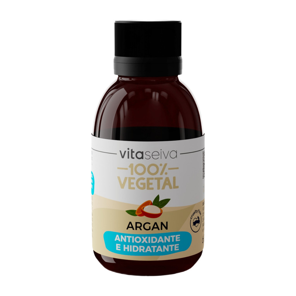Óleo Capilar Argan 100% Vegetal Vita Seiva 60ml em Oferta na Shopee
