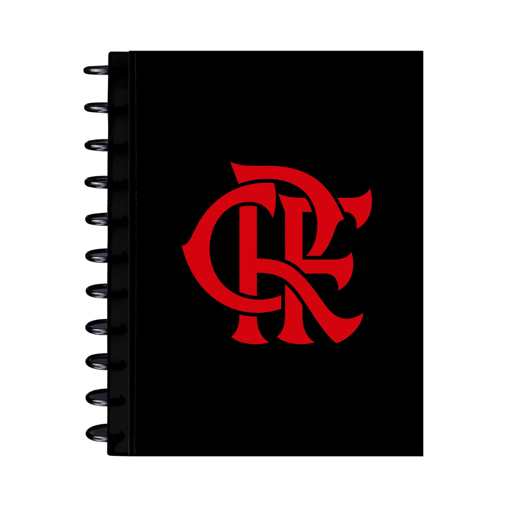 Caderno De Discos Universitário 10 Matérias Flamengo - Kitdisc Capa:Preto em Oferta na Shopee