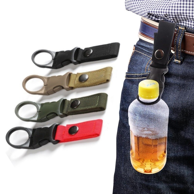 4 Peças De Fivela Tática De Nylon Para Garrafa De Bebidas Mosquetão Multifuncional Portátil Para Atividades Ao Ar Livre