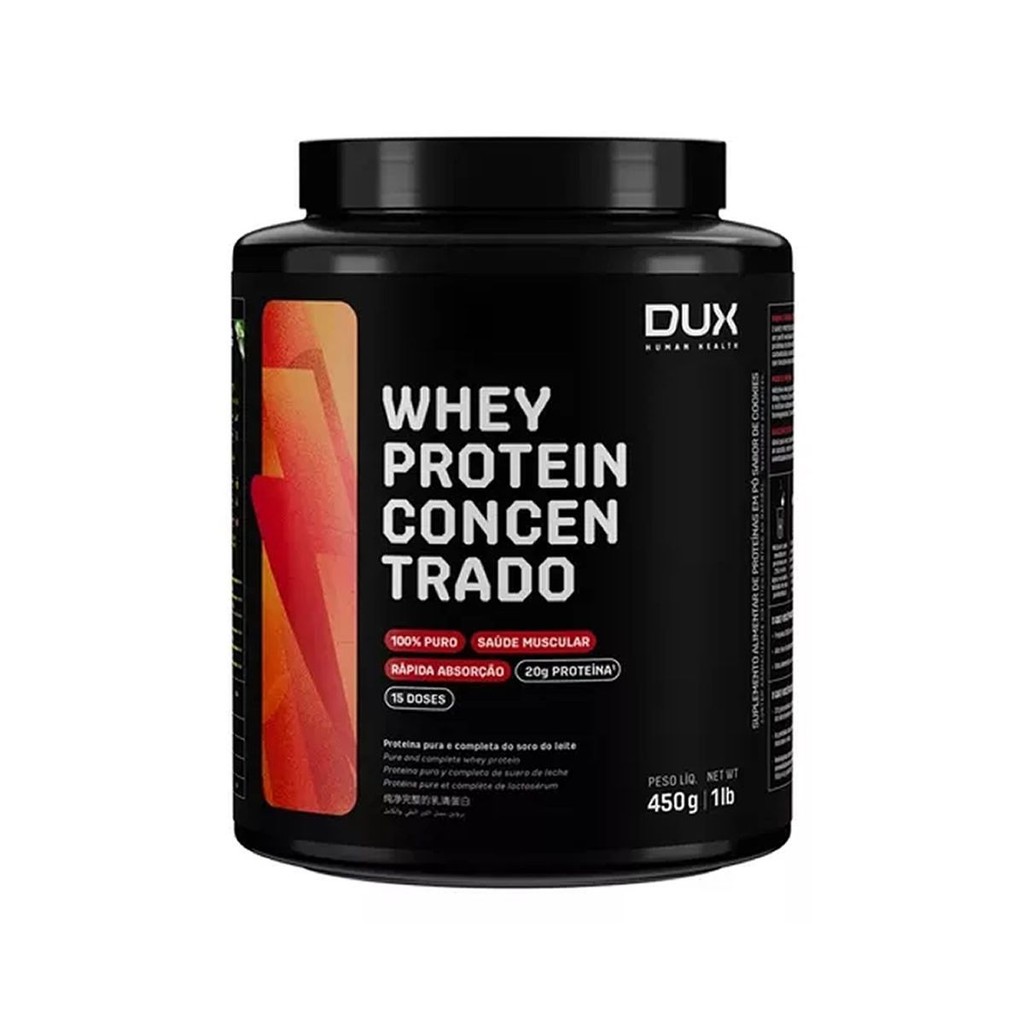 Whey Protein Concentrado - 450g Doce de Leite - Dux Nutrition em Oferta na Shopee