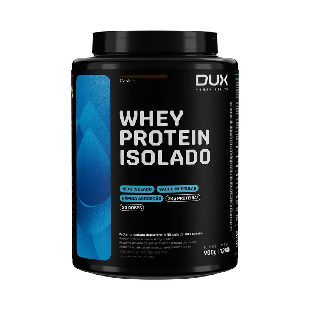 Whey Protein Isolado - 900g Cookies - Dux Nutrition