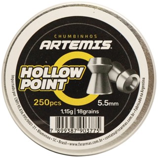 Chumbinho Artemis Hollow Point Alto poder de Parada 5.5mm (.22) - 250un em Oferta na Shopee
