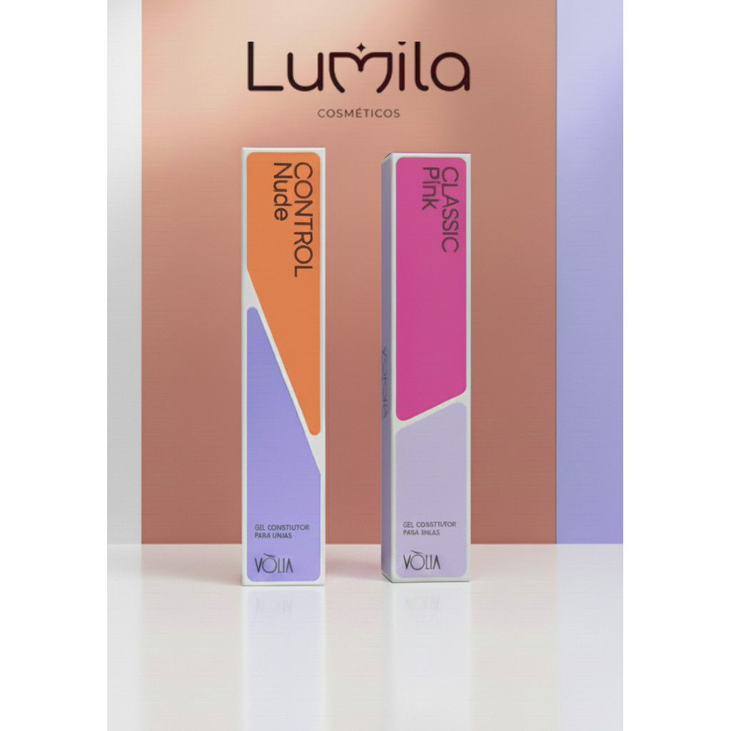 Kit Control Vólia 2 Sachês 14g – Control Nude + Control Pink | Gel Construtor UV/LED