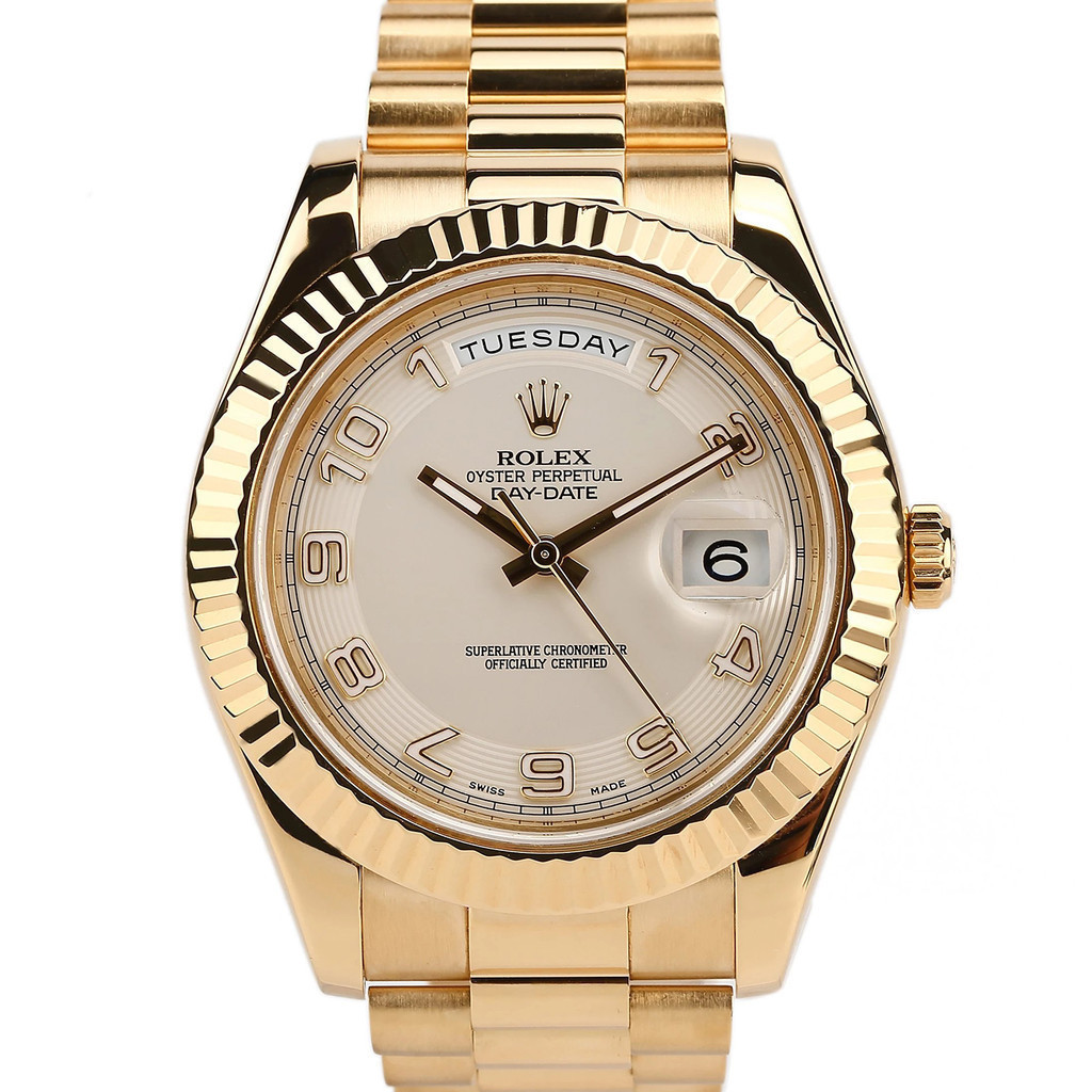 Rolex Sunday Calendar Tipo Relógio Mecânico Automático Data Semana Ouro Masculino218238 Rolex Rolex Rolex Rolex