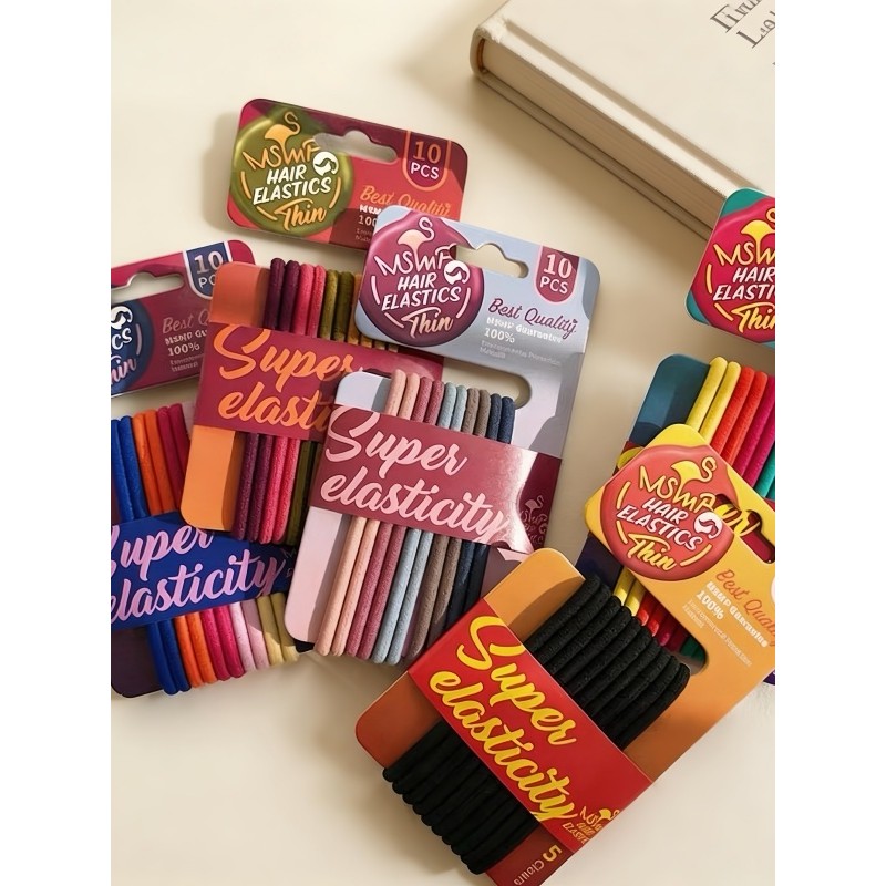 Nova cor doce corda de cabelo básica simples All-Match cor rabo de cavalo anel de cabelo cabeça corda laço de cabelo fai