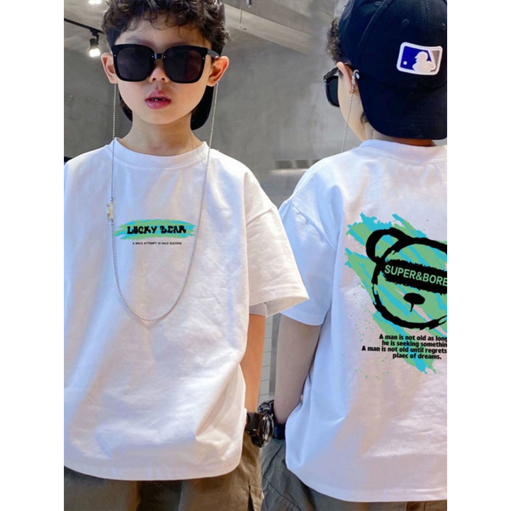 Crianças de manga curta camiseta puro algodão meia manga 2026 novo estilo meninos de manga curta roupas infantis casuais