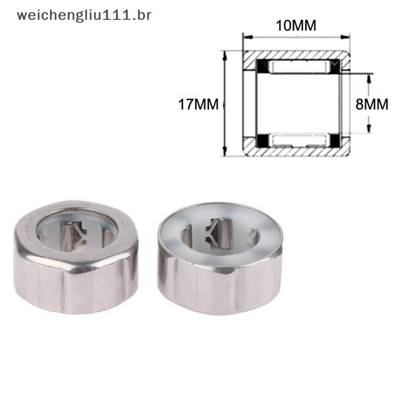 # weicheng 2 Peças EWC1008 Rolamento Unidirecional Inoxidável 10x17x8mm De Engrenagem De Pesca EWC1008 Rolamentos De Rol