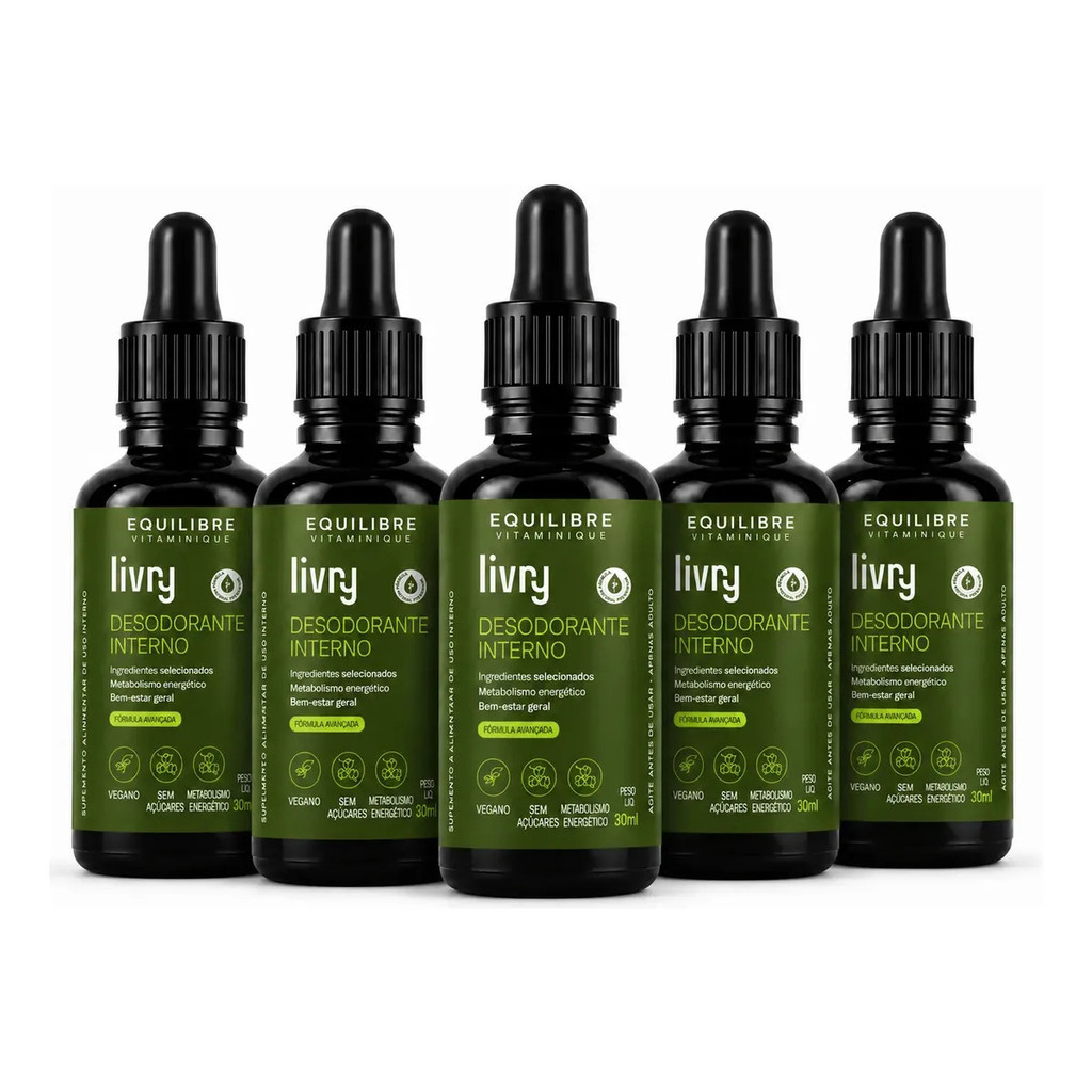 Livry Desodorante Interno Gotas 30ml Suplemento Em Gotas