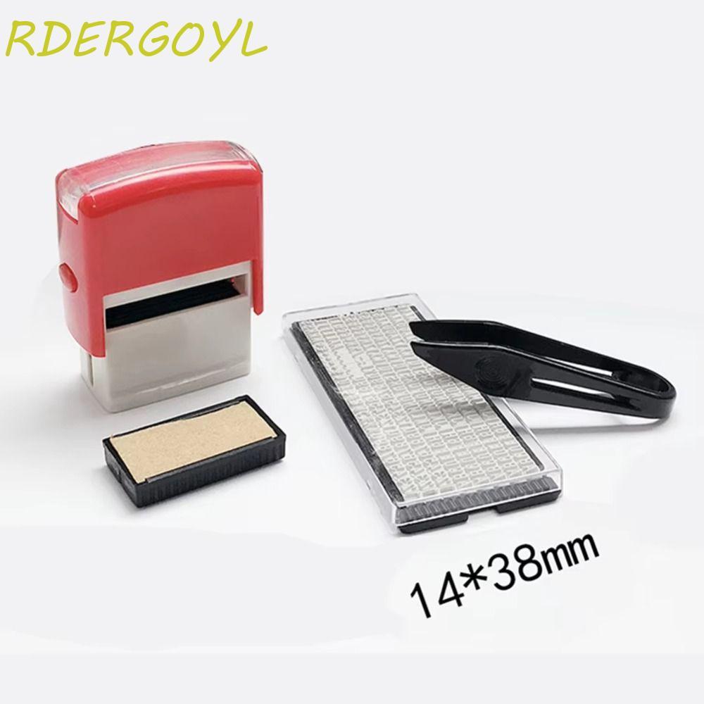 RDERGOYL Carimbo Personalizado , Kit De DIY Com Número Do Alfabeto De Letra De Nome , De Borracha De Endereço Comercial