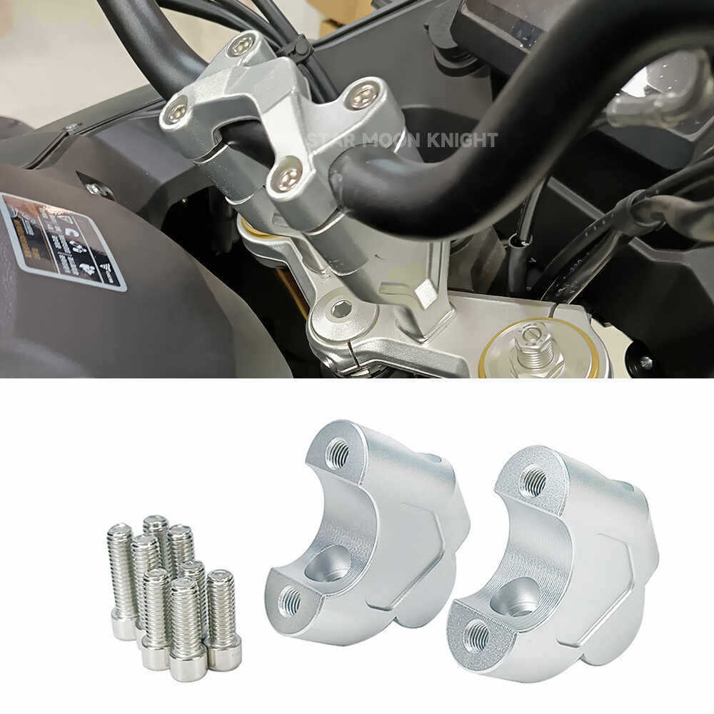 ✅ Ajustável ✅ Aumento de Altura Alongador de Guidão Adequado Para Inpolar DS525X DS625X Motocicleta Modificado Guiador C