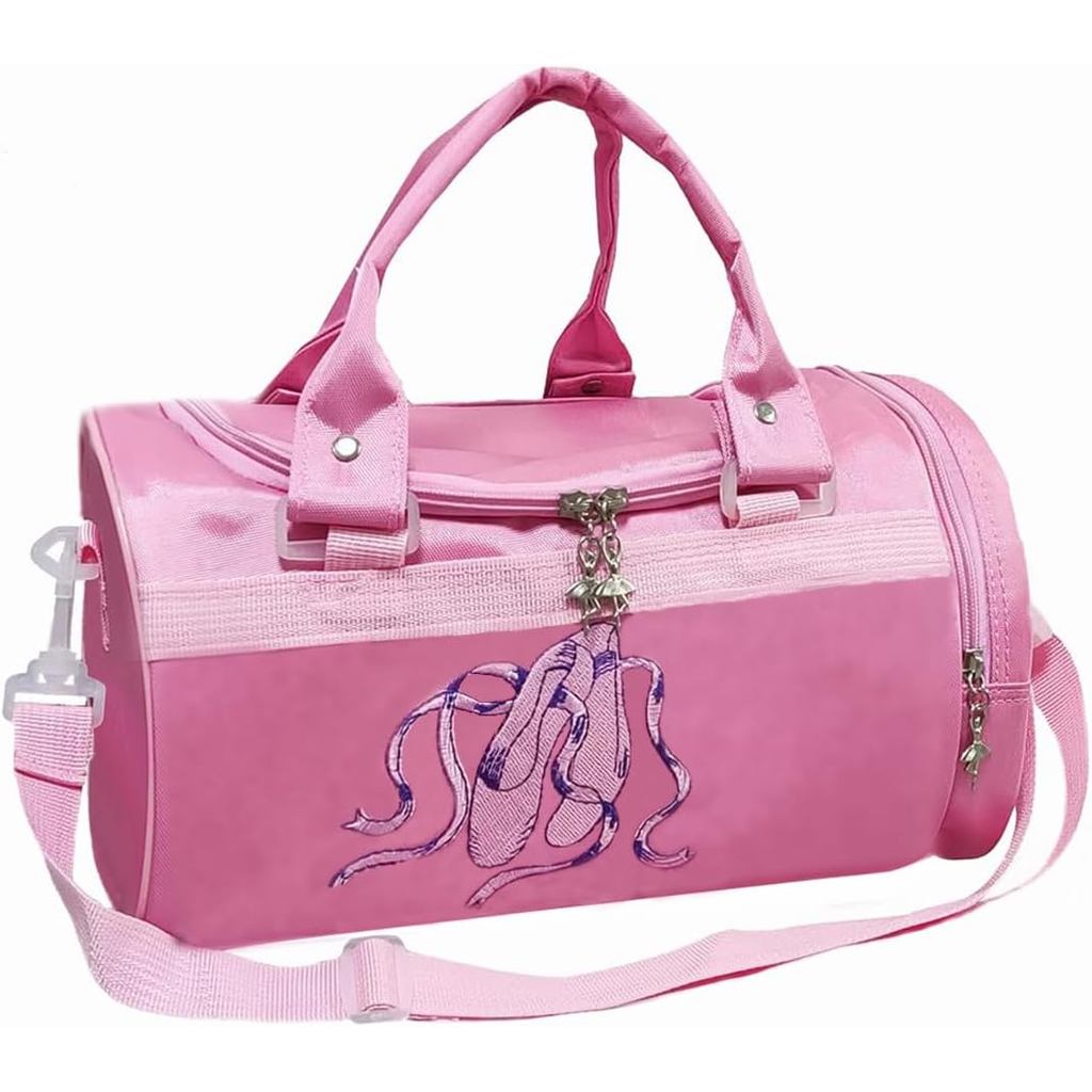 Bolsa de Ballet para Meninas Pequenas, Bolsa de Dança Rosa para Meninas de 4 a 6 Anos, Bolsa de Ginástica de Ballet com