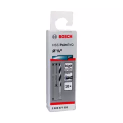 Broca de Aço Rápido Bosch HSS PointTeQ 1/8P Embalagem com 10 Unidades