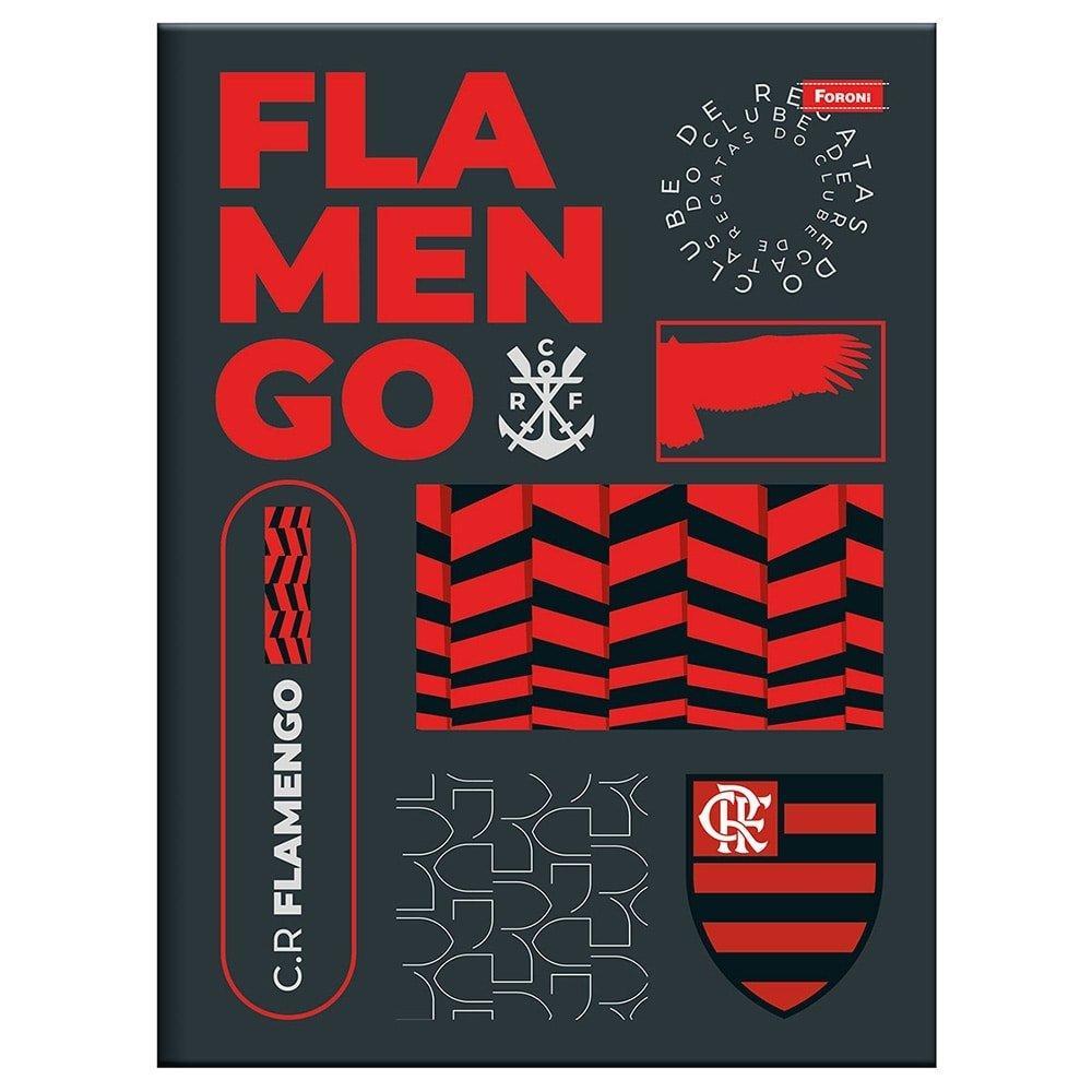 Caderno Foroni Costurado Universitário Capa Dura Flamengo 80 Folhas - Embalagem com 5 Unidades · foto 2