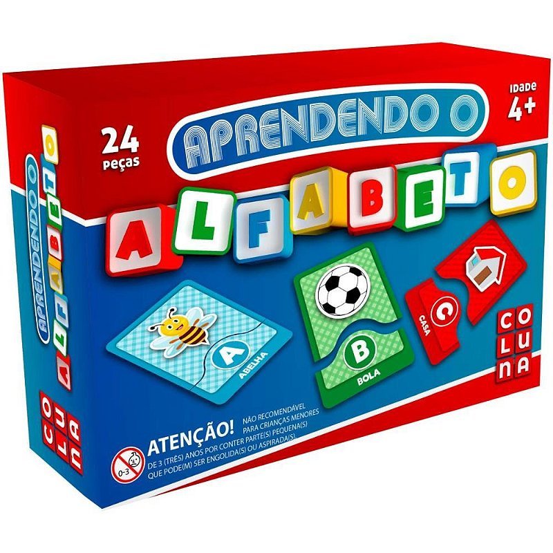Brinquedo Pedagógico Aprendendo O Alfabeto 24 Peças