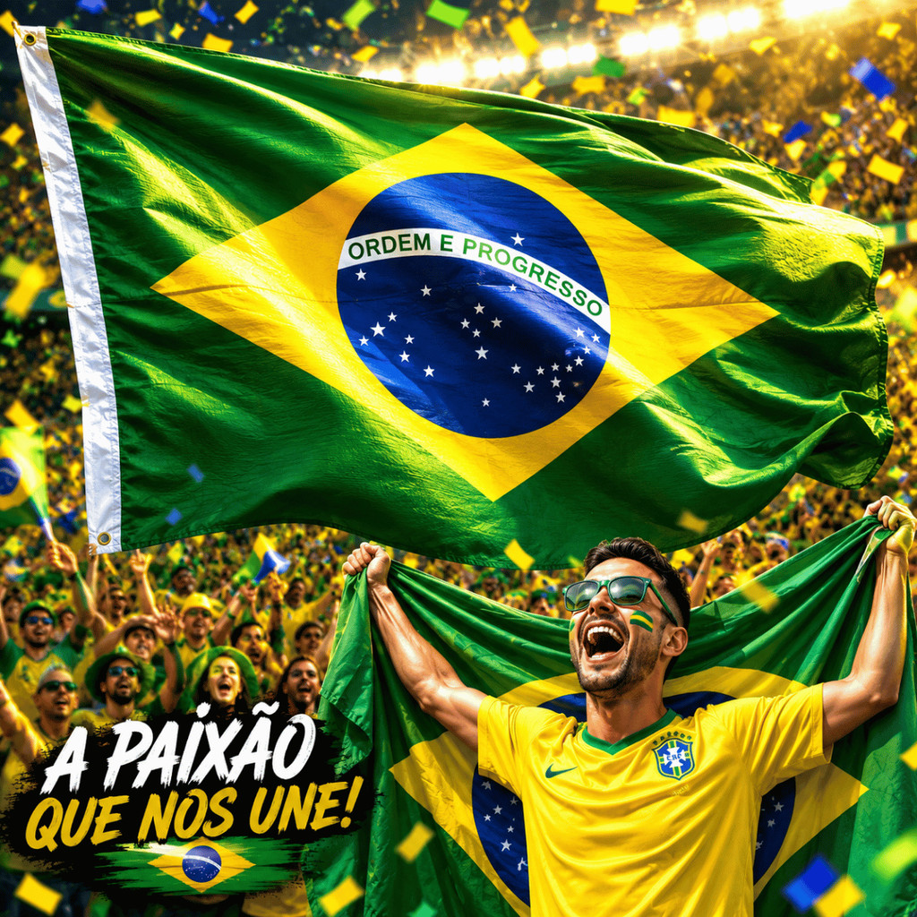 Bandeira do Brasil Para Torcida Copa do Mundo 150x90cm Grande Alta Qualidade Para Bastão