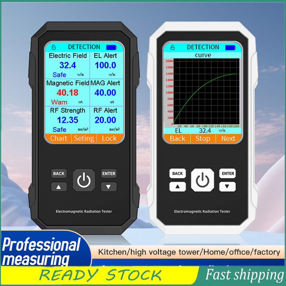 3 em 1 campo elétrico multifuncional detector de radiação magnética rf portátil testador eletromagnético medidor emf