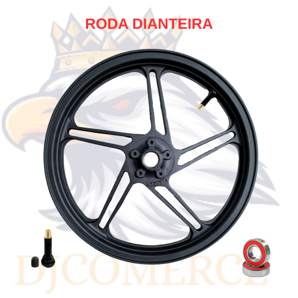 Roda Dianteira Liga Leve Disco Cg 125 Fan 2009 Disco 5p