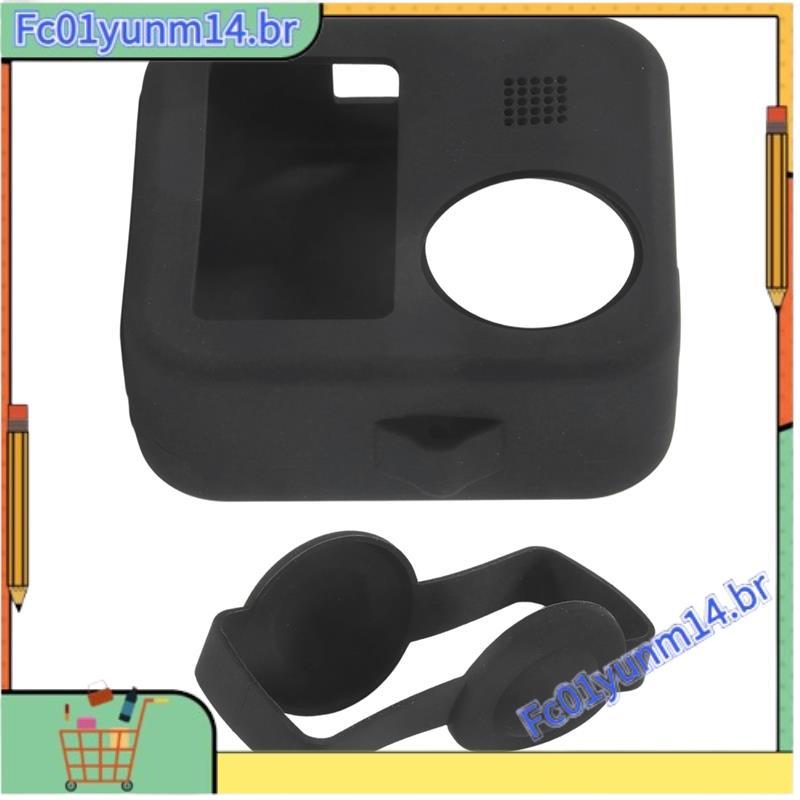 Capa Protetora De Silicone Para Câmera Esportiva MAX 360 , Peças De Lente De Cúpula Profissional (Preta)