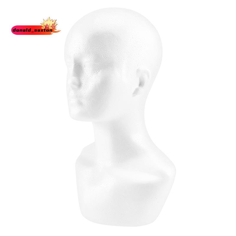 [Rápido D] Espuma Masculina Display Manequim Cabeça Perucas Chapéu Cachecol Modelo De Suporte