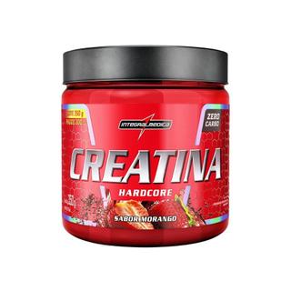Integralmedica Creatina Hardcore 350 g Morango — Creatina Monohidratada, Zero Açúcar, Sem Glúten