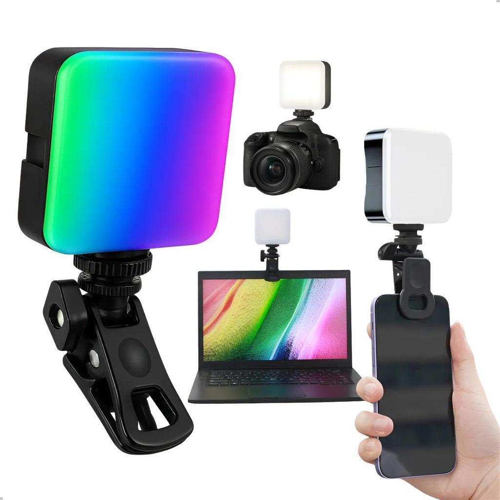 Mini Luz LED RGB Recarregável Luz Portátil Para Foto LED De Preenchimento Profissional Celular