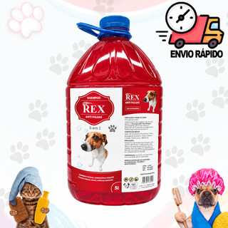 Shampoo Rex 6 em 1 Cachorro Cães 5 Litros Cheiroso Limpeza Completa