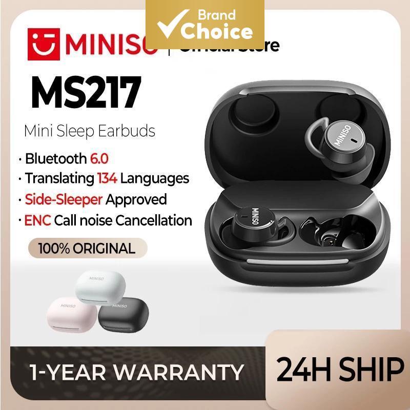 Miniso MS217 Fones De Ouvido AI Tradutor Sleep Earbuds TWS Com Cancelamento De Ruído Esportes Leve Conforto Ajuste Micro
