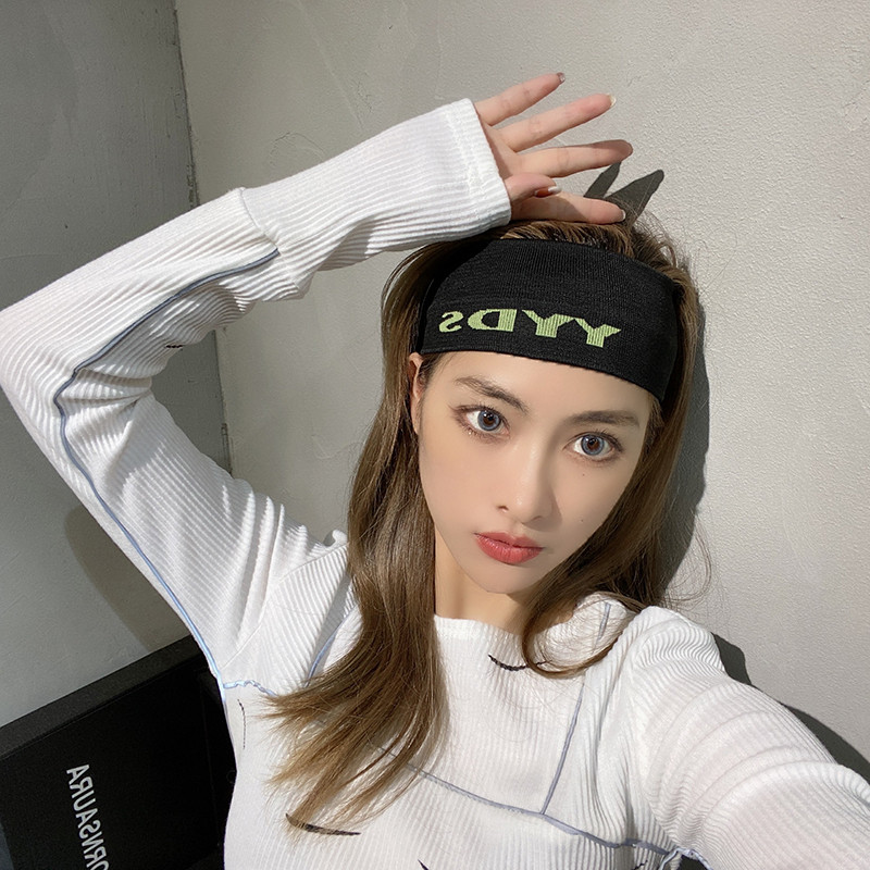 YYDS Tiara Feminina Outing Internet Use Linguagem OOTD Sports Headband EMM...Tiara de ioga para corrida antitranspirante