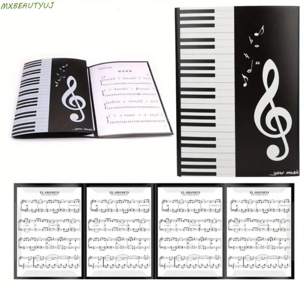 Suporte Para Partitura Musical MXBEAUTYUJ , Folha De Armazenamento Editável Diretamente A Pasta De Música , Quatro Dobra