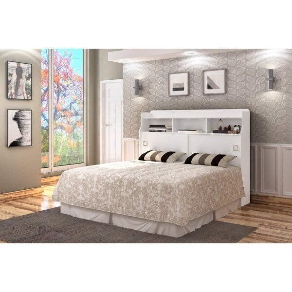 Cabeceira Queen 2 Portas Jéssica Jessica Branco Branco