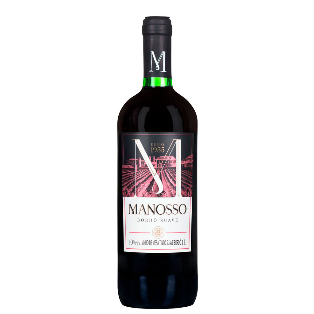 Vinho Manosso Bordô Suave 1L