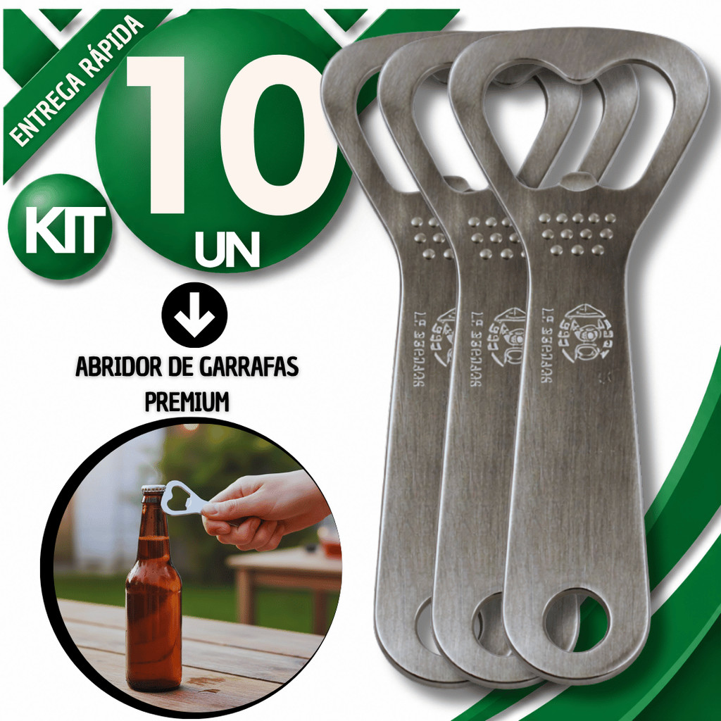 Utilidades Abridor De Garrafa Profissional Inox 10cm Cozinha Bares Lanchonete Resistente Qualidades