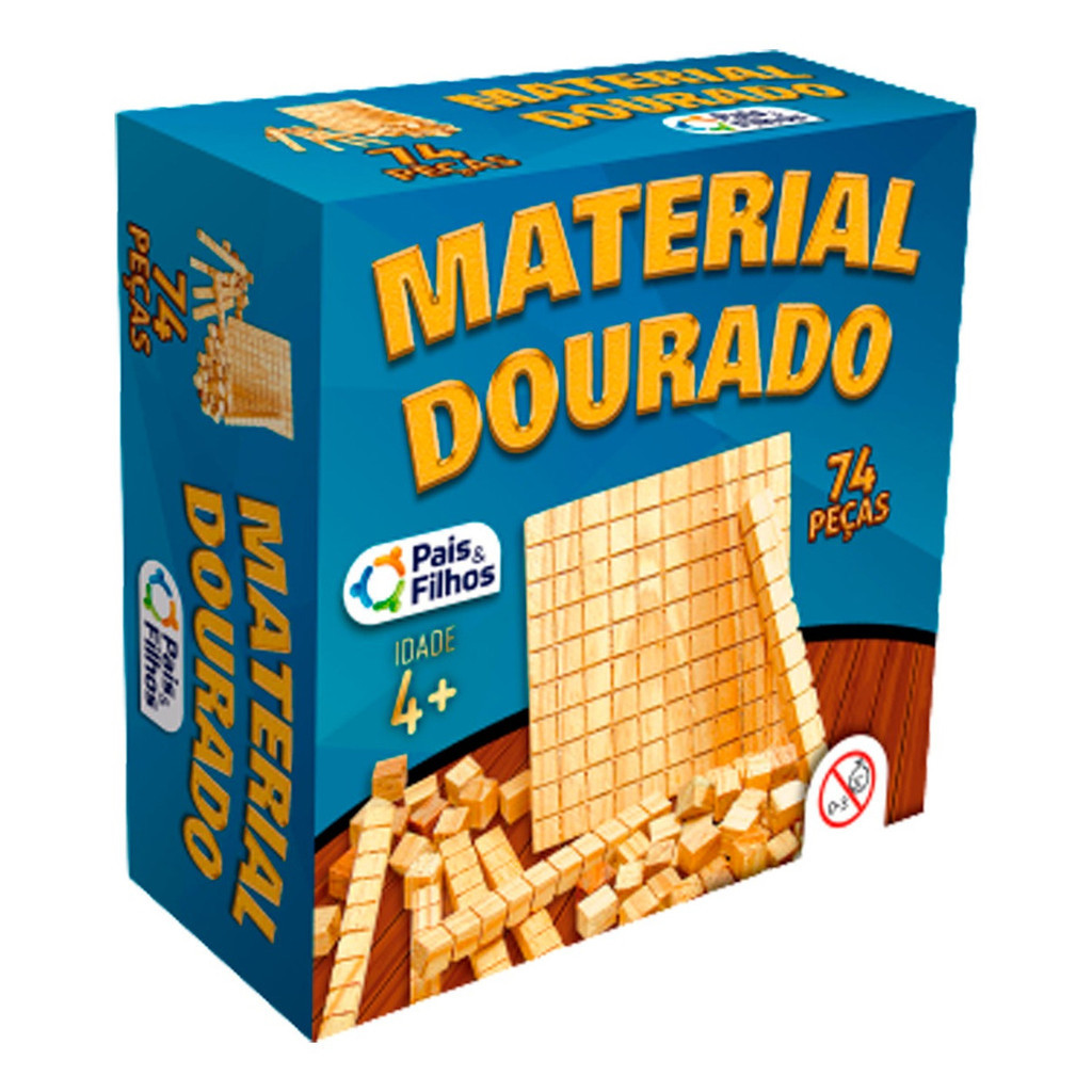 Material Dourado Didático 74 Peças - Pais E Filhos