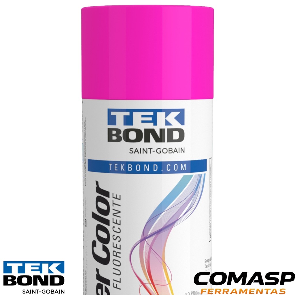 Tinta Spray Uso Geral Rosa Fluorescente TekBond 350 ML250G · foto 2
