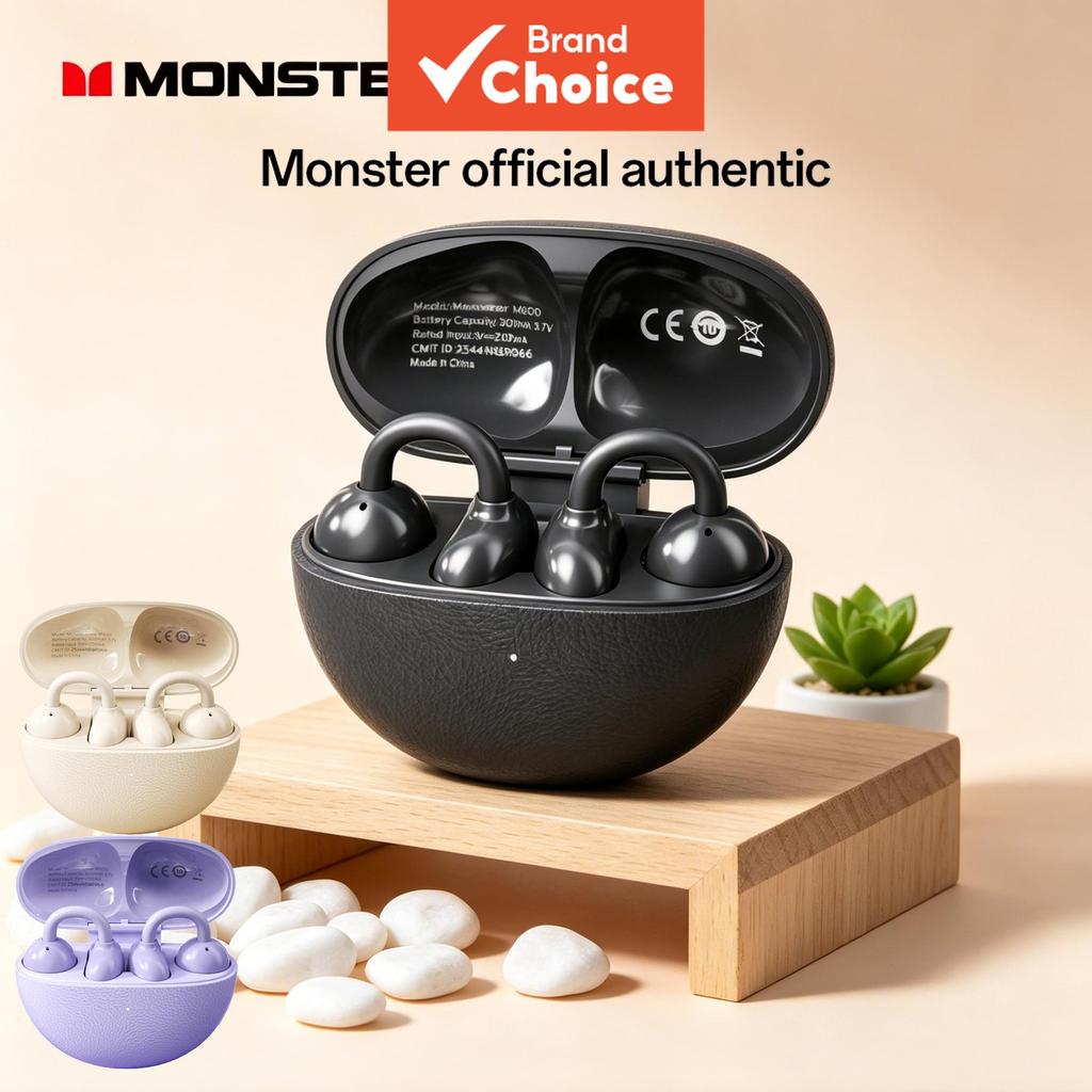 Fones de Ouvido Monster M800 TWS Bluetooth Abertos Estéreo Redução de Ruído À Prova D'água Chamadas HD Gaming Esportes