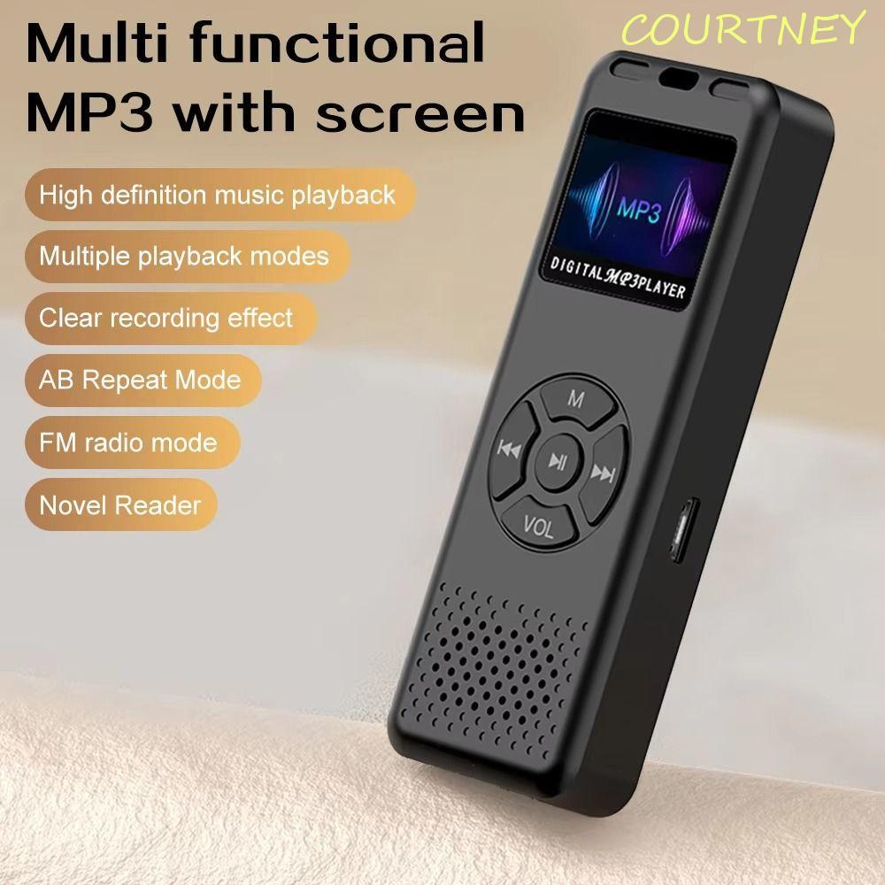 COURTNEY Student MP3 , Reprodutor De Música MP3 De Cor Sólida De Alta Capacidade , Mini Ultrafino De Tira Longa
