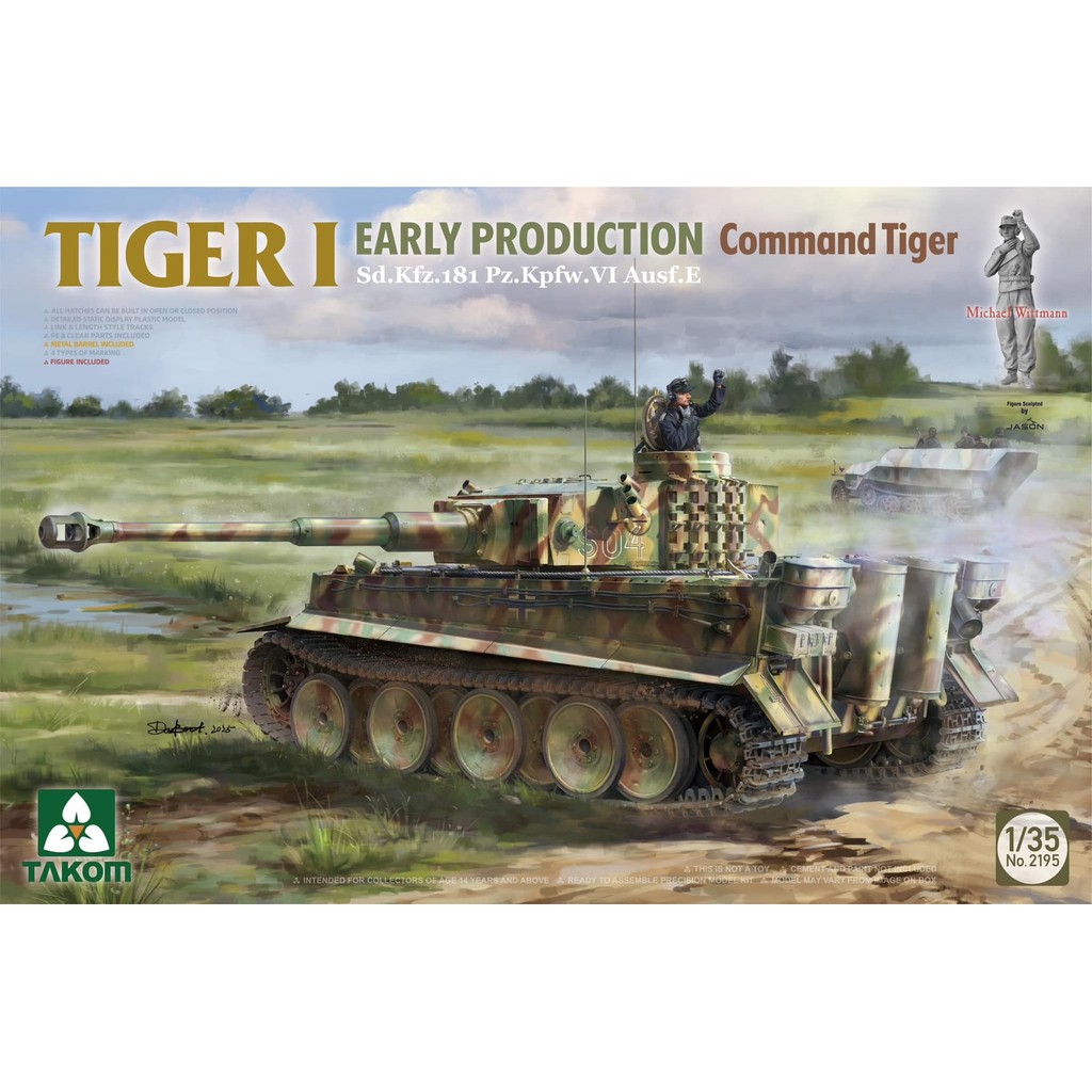 TAKOM 2195 Sd.Kfz . 181 Pz.Kpfw.VI Ausf.E Tiger 1 Comando Tigre Michael Wittmann
