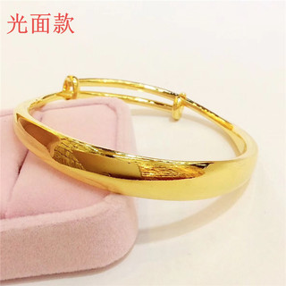 Novo bronze banhado a ouro brilhante pulseira feminina de longa duração não-desbotamento engrossado deslizante imitação 