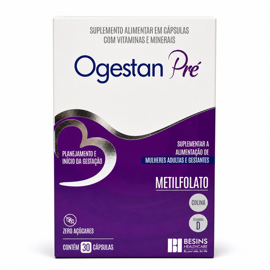 Ogestan Pré - 30 Cápsulas - Suplemento para Preconcepção