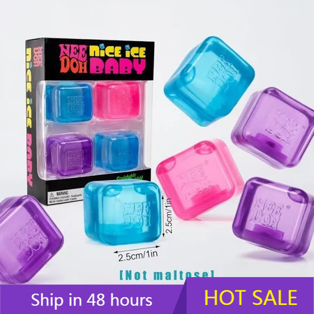 Brinquedo NeeDoh Swirl Nice Cube Gumdrop Fidget De 2.5 Cm Com Mole Super Sólido
